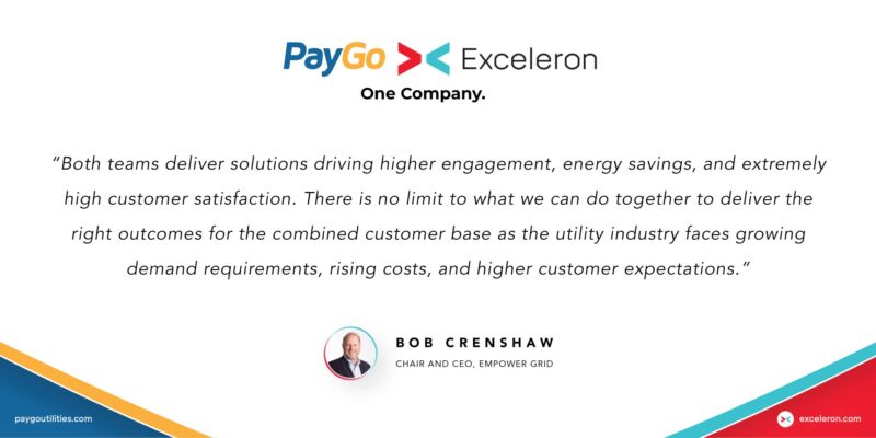 Image for the Tweet beginning: Exceleron and PayGo have merged