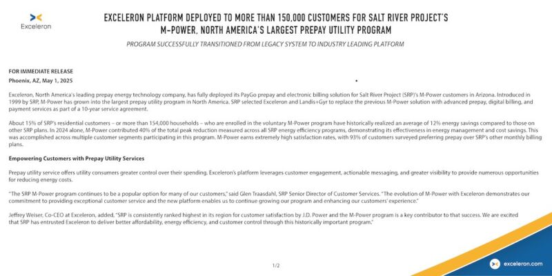 Image for the Tweet beginning: 🚨 Big milestone: Exceleron’s PayGo